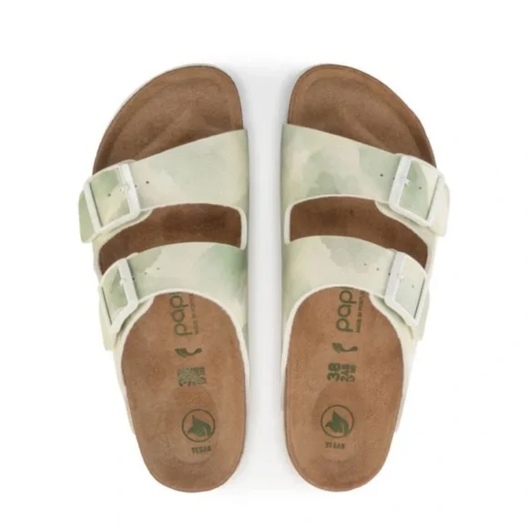 Birkenstock Papillio Green and Cream Sandals NEW - Picture 2 of 11